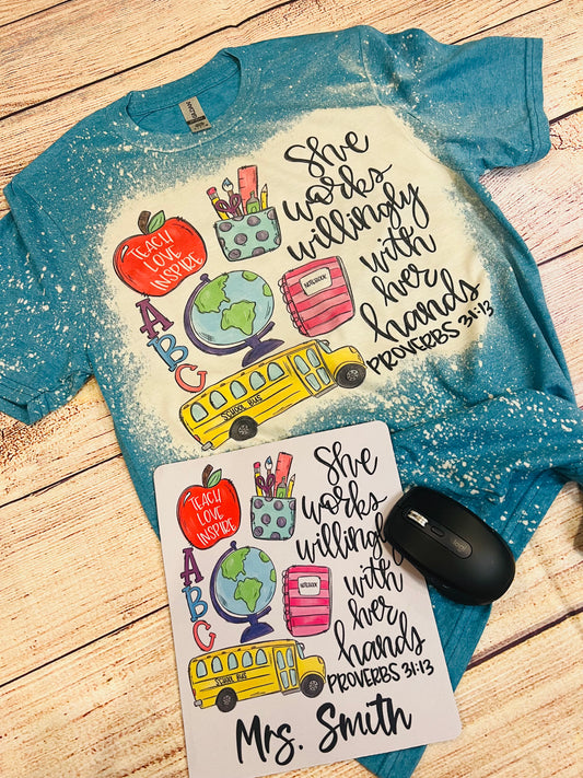 Teacher Tee & Mouse Pad Gift Set