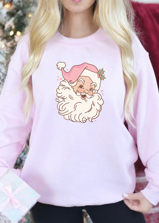 Pink Santa Sweatshirt