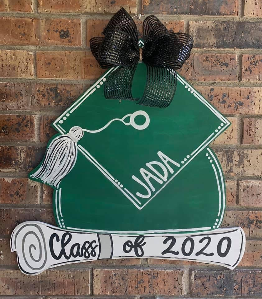 Graduation Cap+Diploma Senior Door Hanger