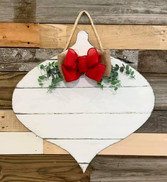 Shiplap Pointed Ornament