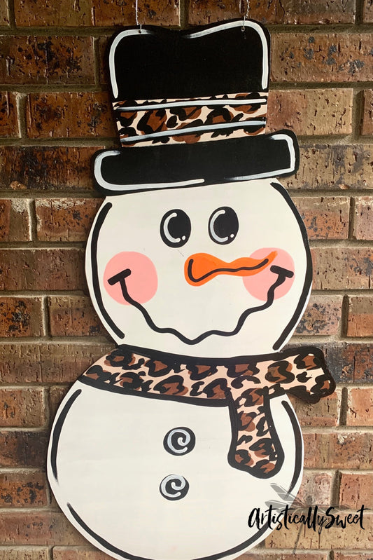 Leopard Scarf Snowman