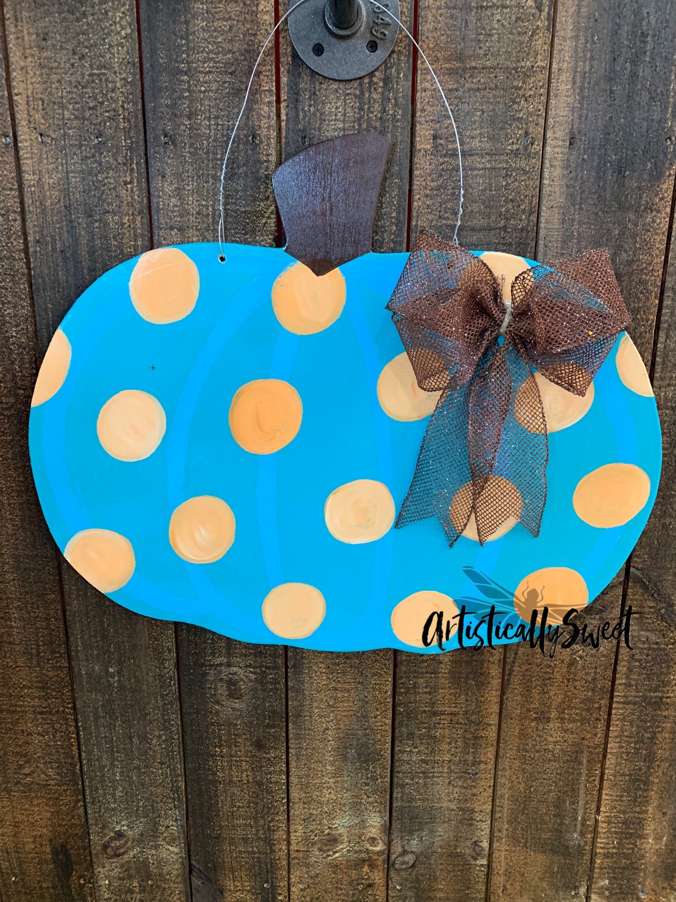 Gold Polka Dot Pumpkin