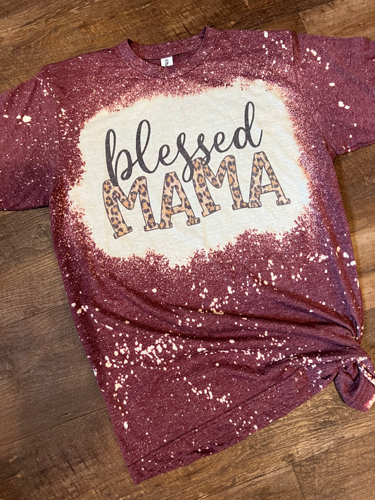 Blessed Mama Bleached Tee