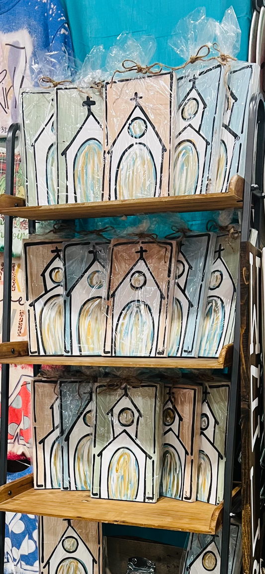 Hand Painted Church Blocks