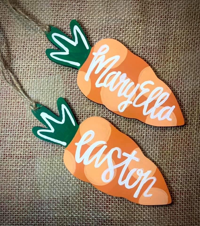 Carrot Easter Basket Tags