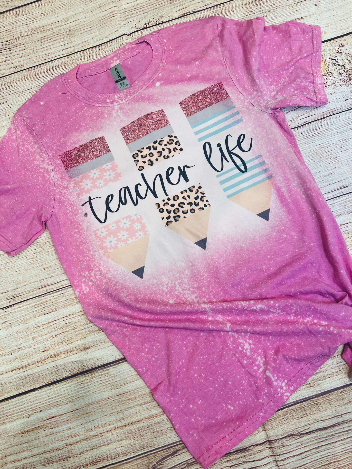 Teacher Life Bleached Tee