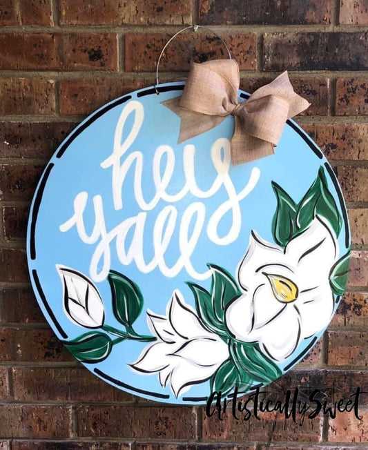 Round “Hey Ya’ll” Magnolia