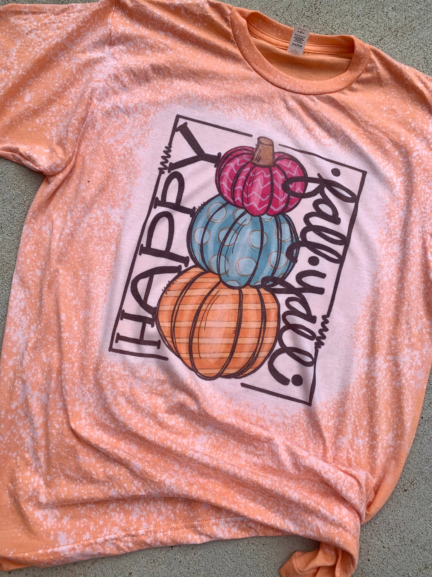 Bleached Happy Fall Y’all Tee