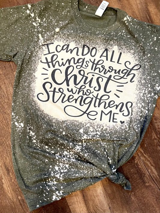 Through Christ Bleached Tee