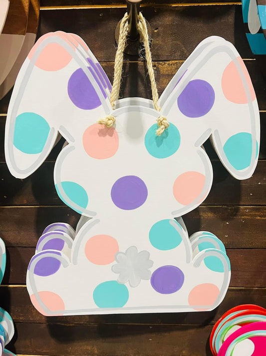 Multi Color Polka Dot Floppy Ear Bunny