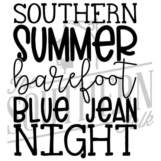 Southern Summer Barefoot Blue Jean Night Tank